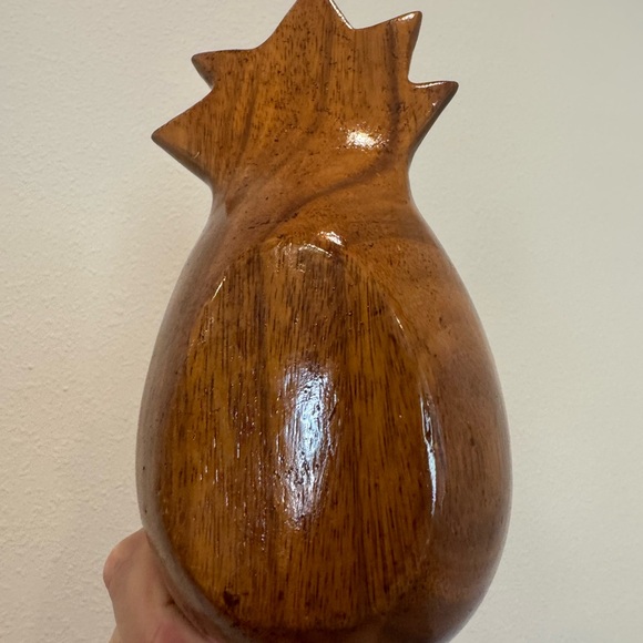 3 MCM Pineapple Shaped Mimosa Wood Serving Bowls - Picture 8 of 15